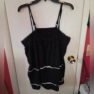 Faded Glory Women's Size XL Black & White Sleeveless Top